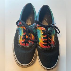 Vans Authentic Black Colorful Tie Dye Canvas Shoes